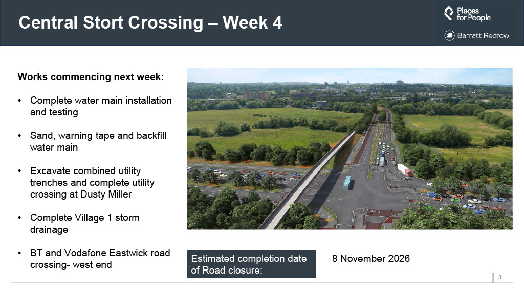Eastwick Road Closure Update - October 16